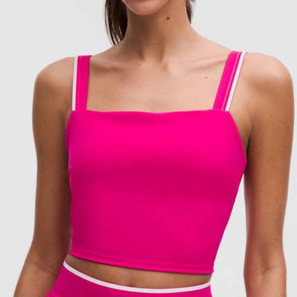 Lululemon Square Neck Cropped Tennis Tank Top size 6